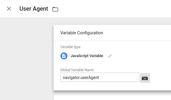 Picture of variable configuration.