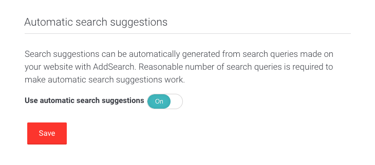 automatic search suggestions