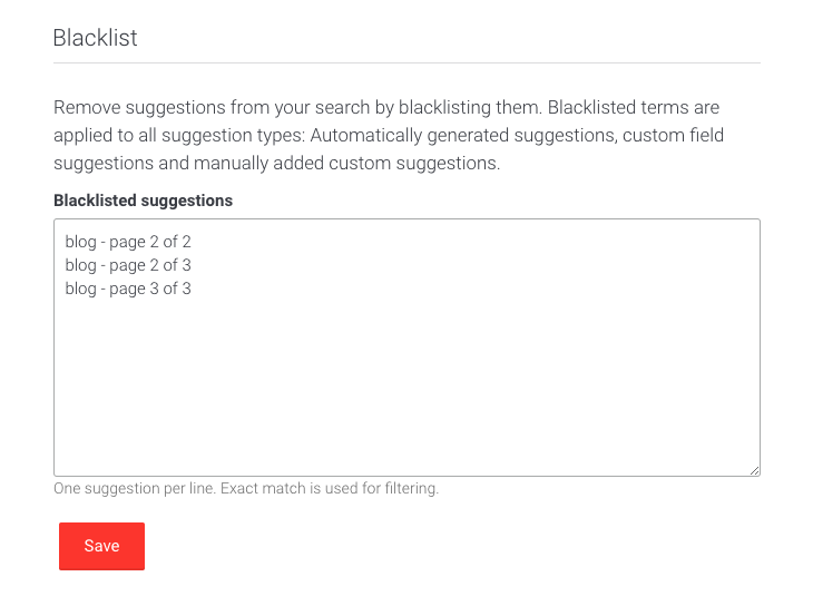 search suggestions blacklist