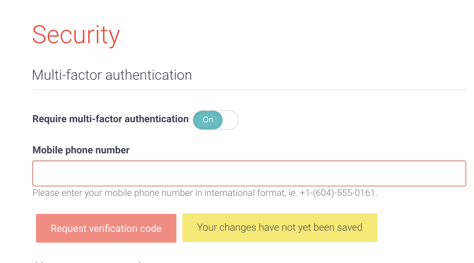 Multi factor authentication