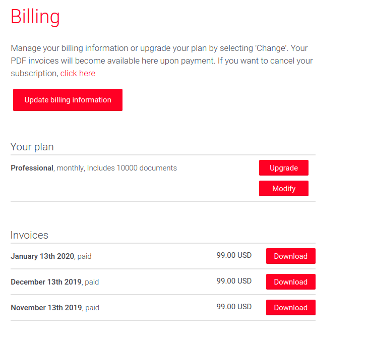 Billing And Invoicing Addsearch Documentation
