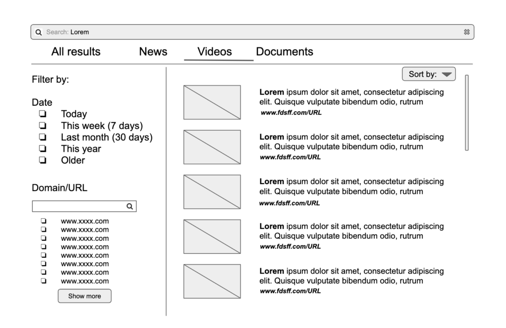 Define search functionality and its components