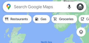 Google Maps full-width mobile search bar