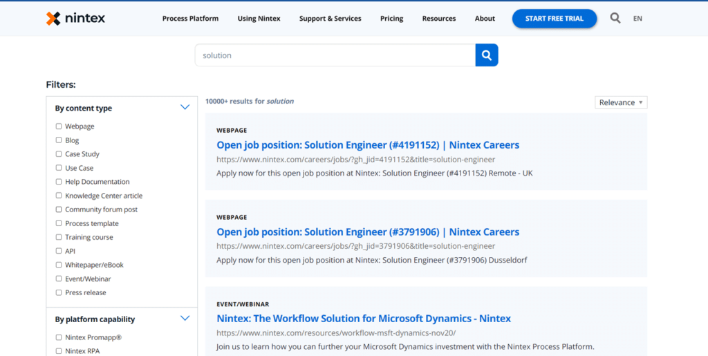 nintex: Onsite Search Best practices Example 3