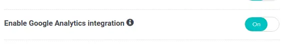 Enable Google Analytics integration in the dashboard