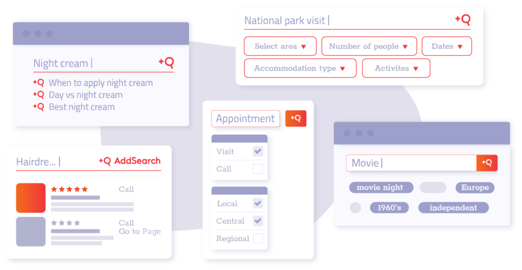 AddSearch web product design UI