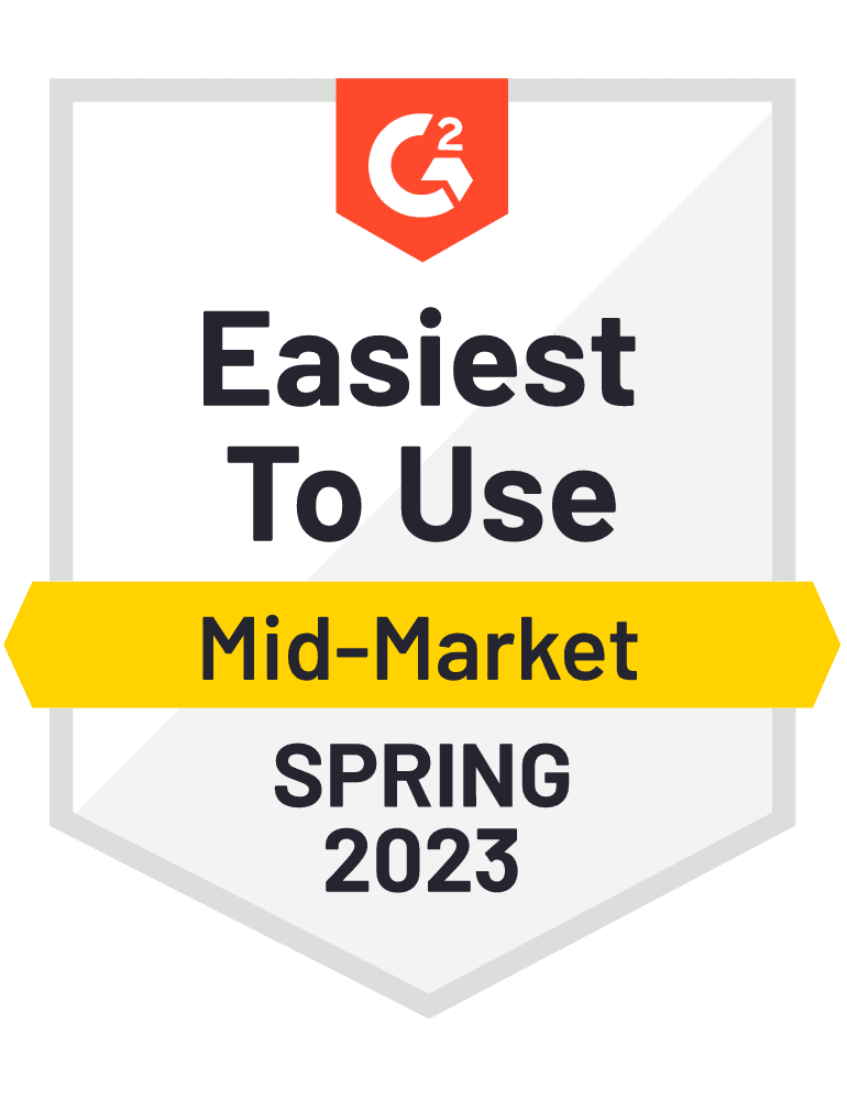 G2 Easiest to Use Mid-Market Spring 2023