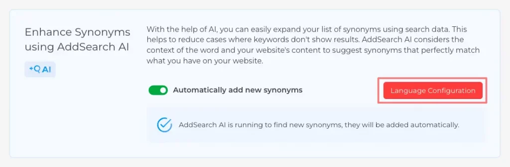 Auto Synonyms