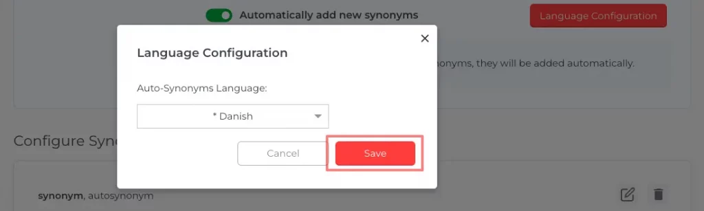 Auto Synonyms
