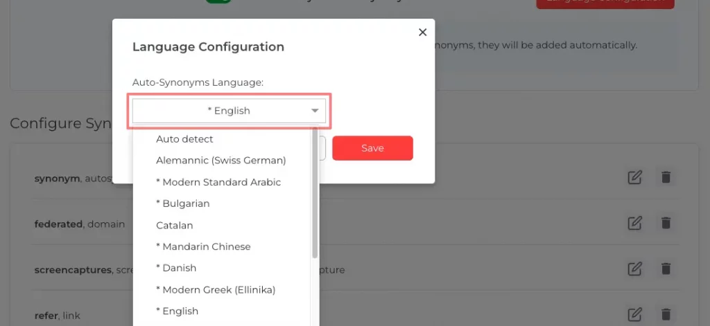 Auto Synonyms