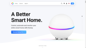 The search bar is sleekly and seamlessly integrated in to the HOMEY website design