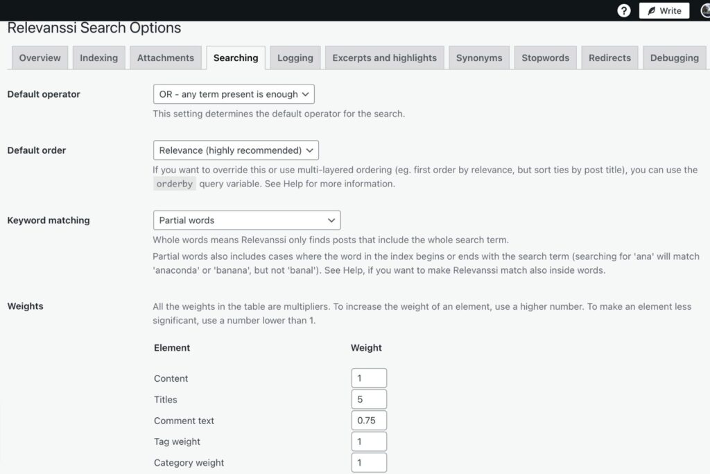 WordPress Search Plugin 3: Relevanssi