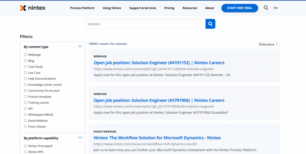 nintex: Onsite Search Best practices Example 3