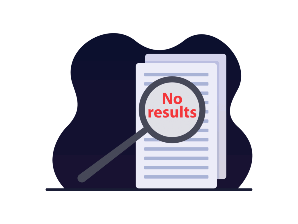 no results found!