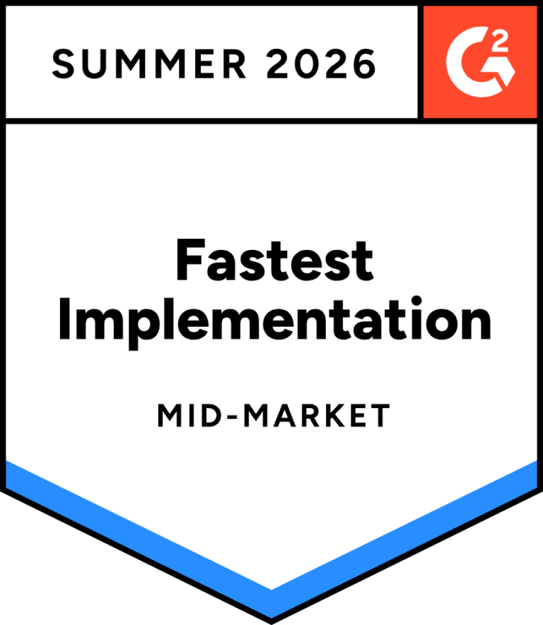 G2 Fastest Implementation Mid-Market Summer 2026